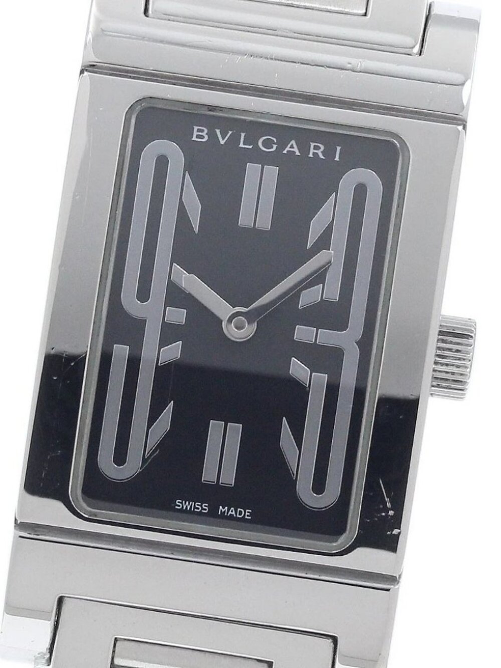 BVLGARI Rettangolo RT39S Black Dial Quartz Ladies Watch